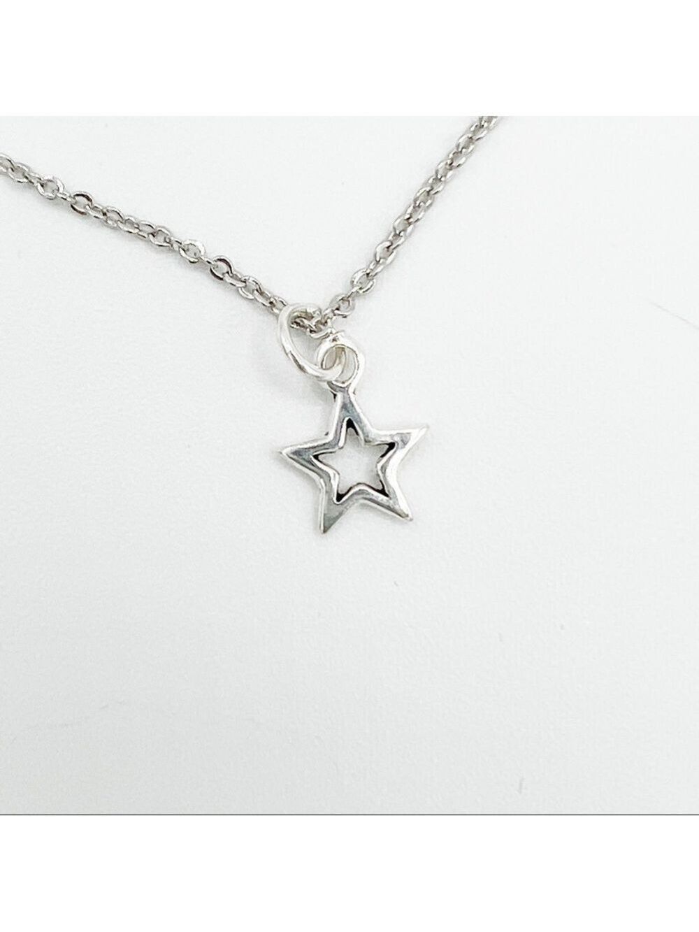𝅺THIN 925 necklace with sterling silver star charm